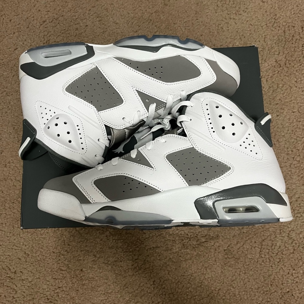 Jordan retro 6 cool grey Athletic Shoes White Gray